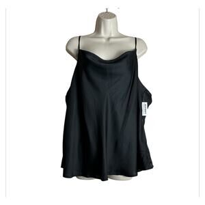 Old Navy XXL Black Cami Top New NWT Cowl Neck Sleeveless